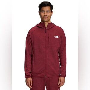 NWT The North Face Canyonlands Red White Zip Up Hooded Sweatshirt Jacket